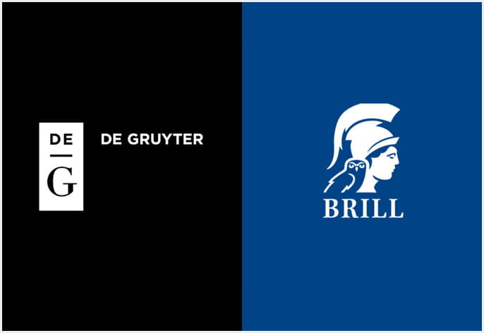 The former De Gruyter and Brill logos side by side